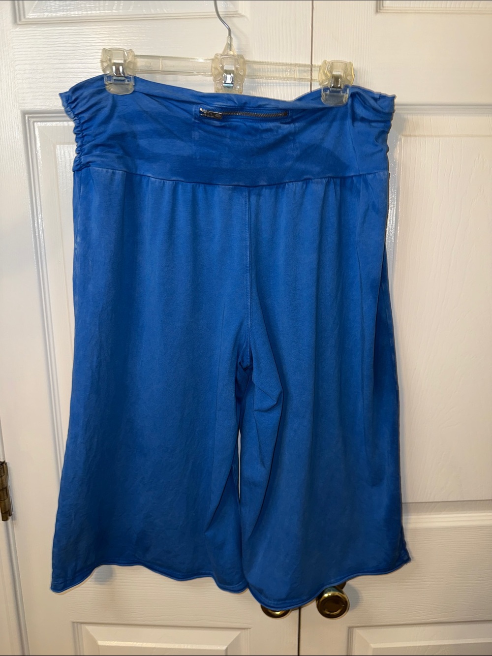 FP Movement by Free People Royal Blue Fold-Over Waist Bermuda Shorts - Picture 2 of 2